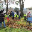 Boy Scouts raking leaves 11/19/11