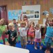 Preschool storytime kids made their own "Ball in a Cup" game